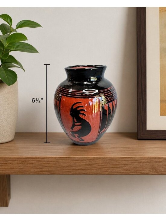 T. Wachtel Other - Navajo Crafted Terracotta Pottery Vase Kokopelli Signed T Wachtil Dated 2004